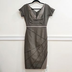 Zac Posen structured midi sheath dress